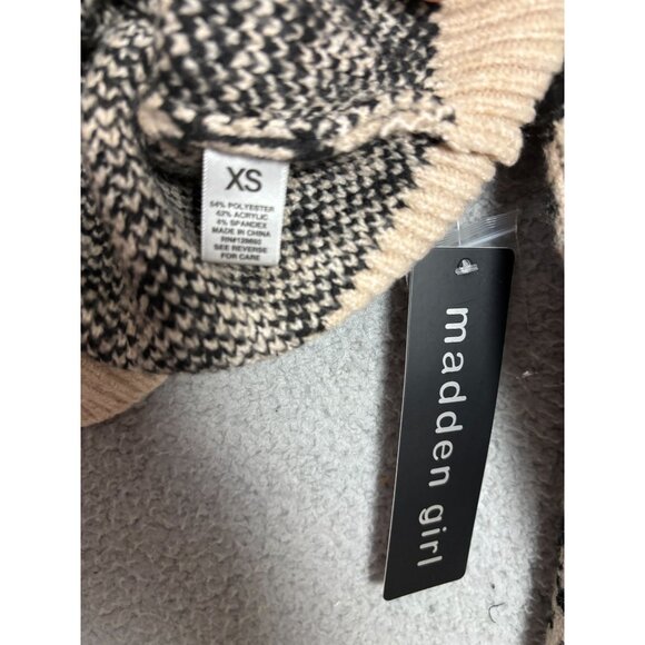 Madden Girl Juniors' XS Leopard Print Cardigan Sweater Button Front Multi NWT's - Picture 7 of 8